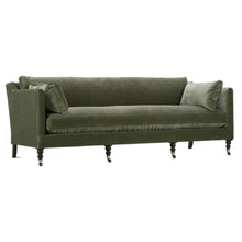 Load image into Gallery viewer, Madeline  90&quot; Express Sofa - Antiqued Moss Velvet