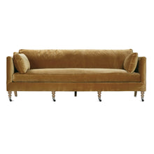 Load image into Gallery viewer, Madeline 90&quot; Express Sofa- Antiqued Amber Velvet