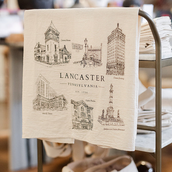Lancaster Architecture Tea Towel