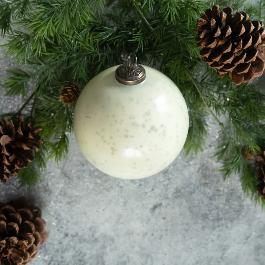 White Kugel Ornament