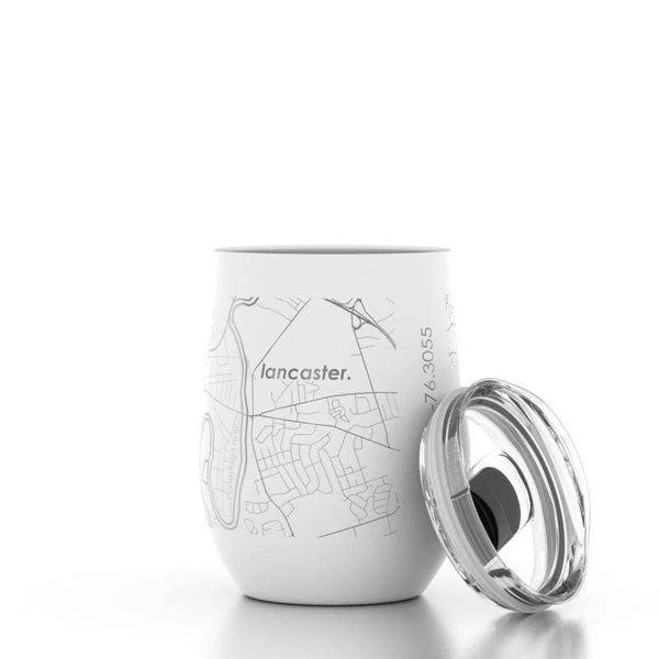 Lancaster Map Insulated Wine Tumbler