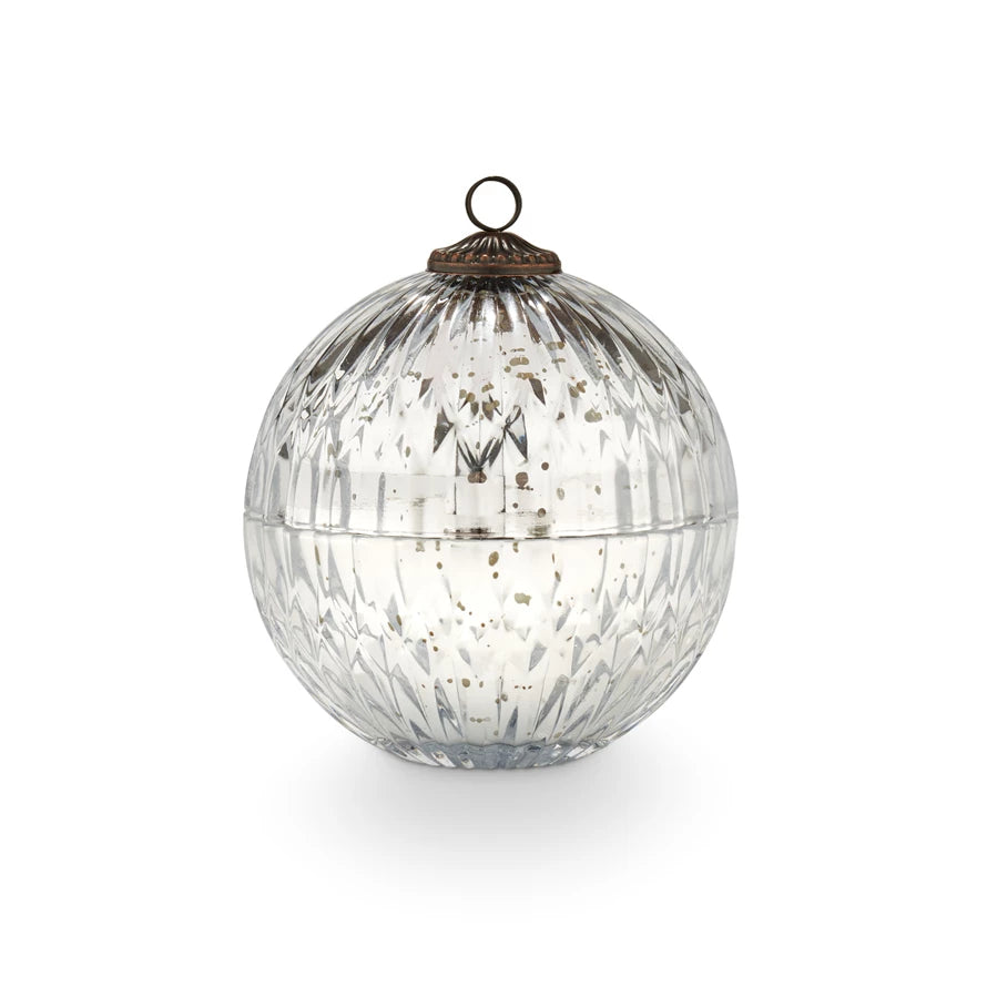 Silver Balsam & Cedar Mercury Ornament Candle