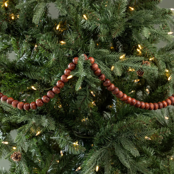 Medium Round Wood Bead Garland