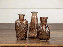 Load image into Gallery viewer, Amber Glass Bud Vase
