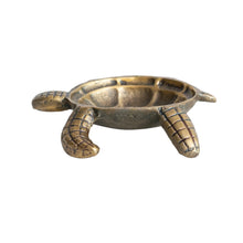 Load image into Gallery viewer, Antiqued Brass Aluminum Tortoise Dish