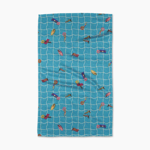 At the Pool Tea Towel