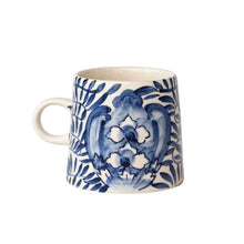 Load image into Gallery viewer, Blue Hand-Painted Stoneware Mug