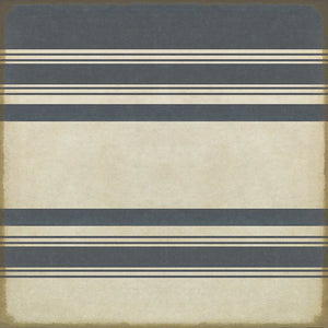 Blue and White Stripes Vinyl Floorcloth