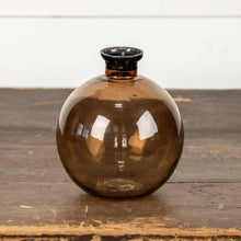 Load image into Gallery viewer, Amber Rounded Glass Vase