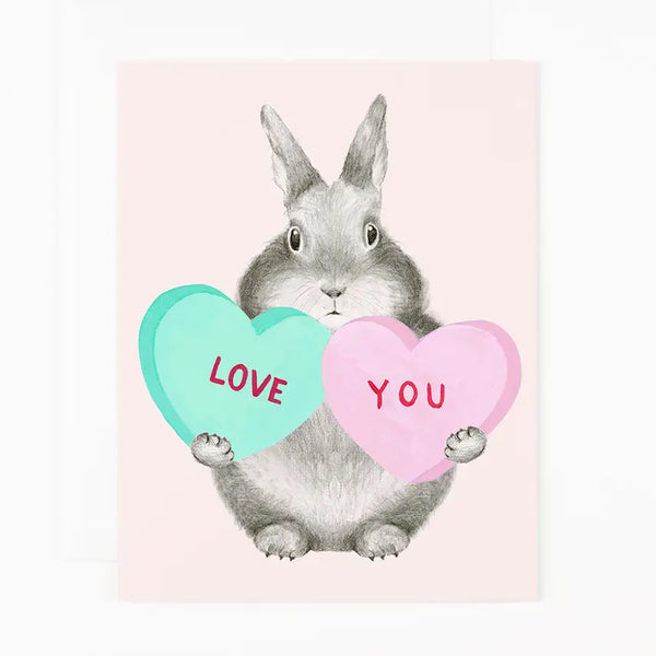 Bunny with Sweethearts Card