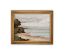 Load image into Gallery viewer, Cliffside Stillness Vintage Framed Canvas Art
