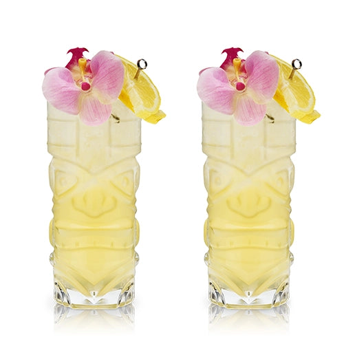 Crystal Tiki Glass Set