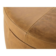 Load image into Gallery viewer, Cyrus 36" Round Leather Storage Ottoman