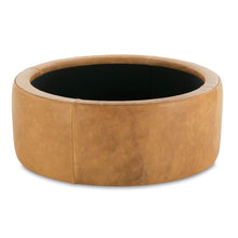 Load image into Gallery viewer, Cyrus 36" Round Leather Storage Ottoman