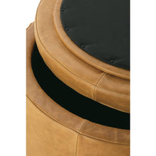 Load image into Gallery viewer, Cyrus 36" Round Leather Storage Ottoman