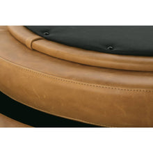 Load image into Gallery viewer, Cyrus 36" Round Leather Storage Ottoman