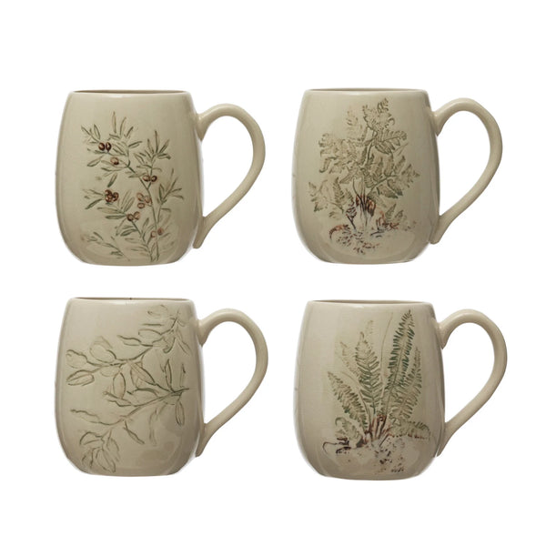 Debossed Stoneware Mug