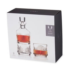 Deco Beau Stacking Crystal Decanter & Tumbler Set