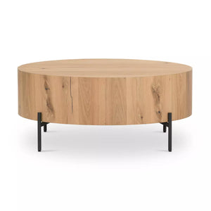 Eaton Drum Coffee Table - Light Oak