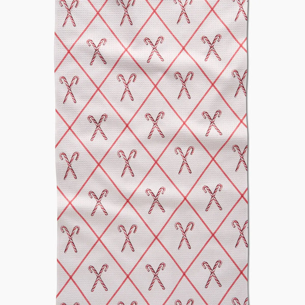 Festive Candy Canes Tea Towel