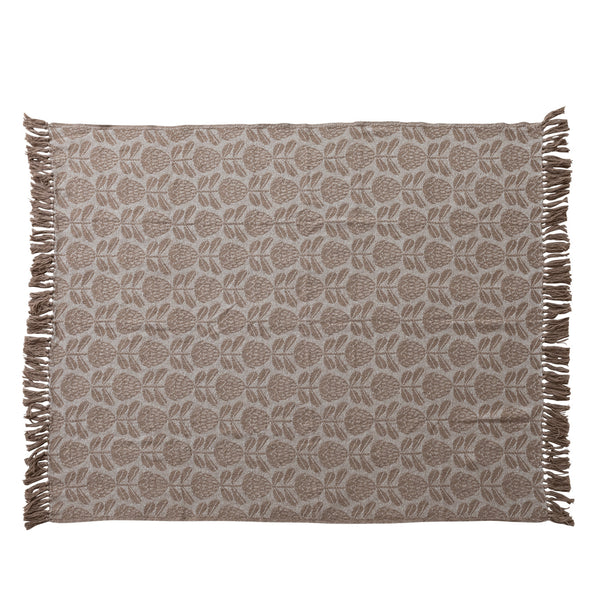 Floral Jacquard Throw