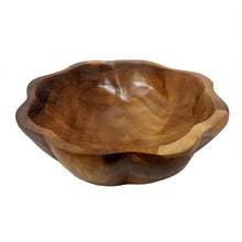 Load image into Gallery viewer, Flower Shape Teak Bowl