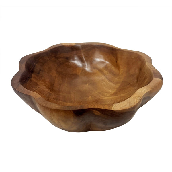 Flower Shape Teak Bowl