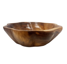 Load image into Gallery viewer, Flower Shape Teak Bowl