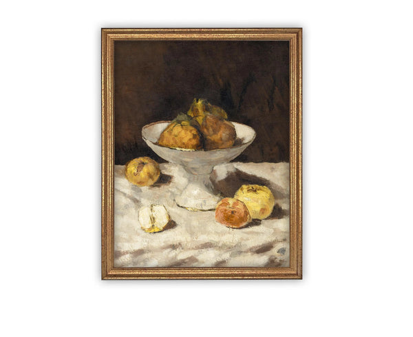 Golden Apples Vintage Framed Canvas Art
