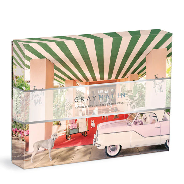 Gray Malin The Dogs at the Beverly Hills Hotel Two-Sided Puzzle