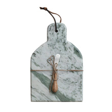 Load image into Gallery viewer, Green Marble Cheese Board with Canape Knife