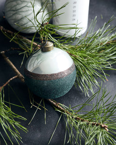 Green Striped Ornament