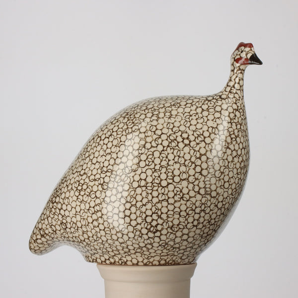 Guinea Fowl White Speckled Black - Genevieve