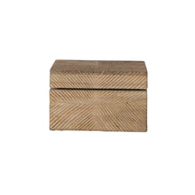 Load image into Gallery viewer, Hand-Carved Mango Wood Recipe Box