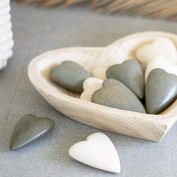 Hand-Carved Wood Heart Bowl