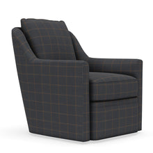 Load image into Gallery viewer, Floor Model Hollins Swivel Chair - Navy Plaid