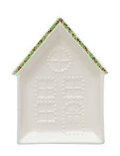 Load image into Gallery viewer, Embossed Stoneware House Plate