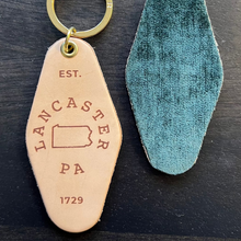 Load image into Gallery viewer, Lancaster Established Leather Keychain