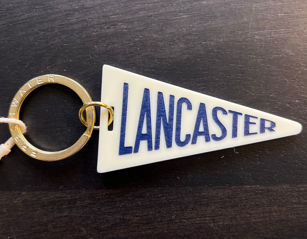 Lancaster Acrylic Pennant Flag Keychain
