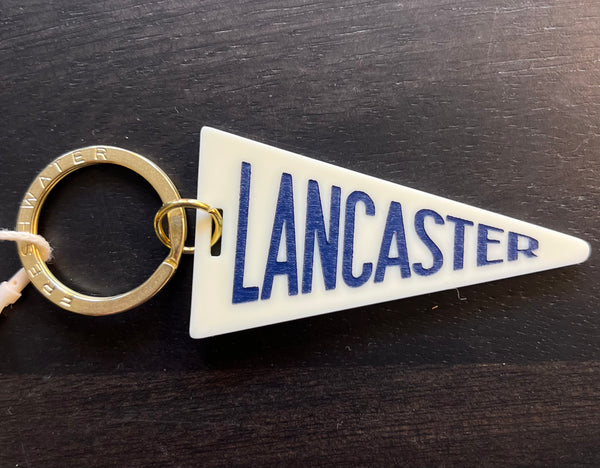 Lancaster Acrylic Pennant Flag Keychain