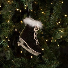 Load image into Gallery viewer, Velvet Ice Skate Ornament