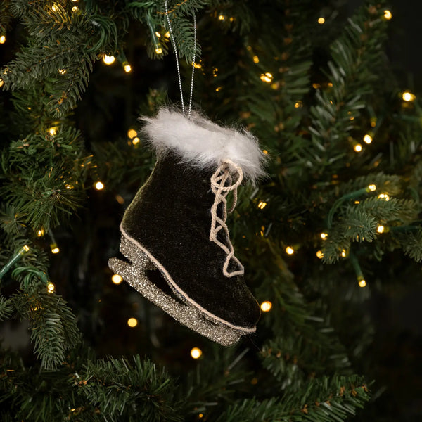 Velvet Ice Skate Ornament