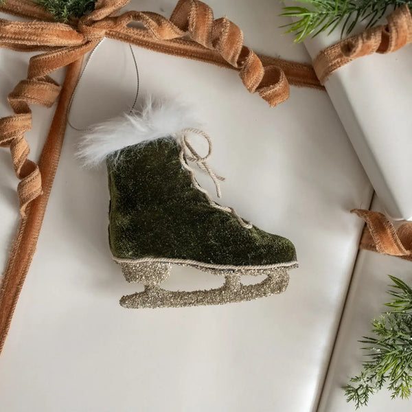 Velvet Ice Skate Ornament