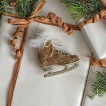 Load image into Gallery viewer, Velvet Ice Skate Ornament