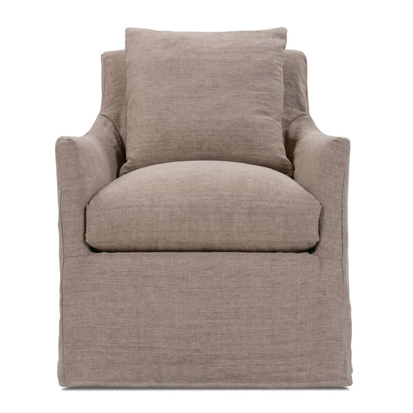 Ingrid Slipcovered Swivel Chair