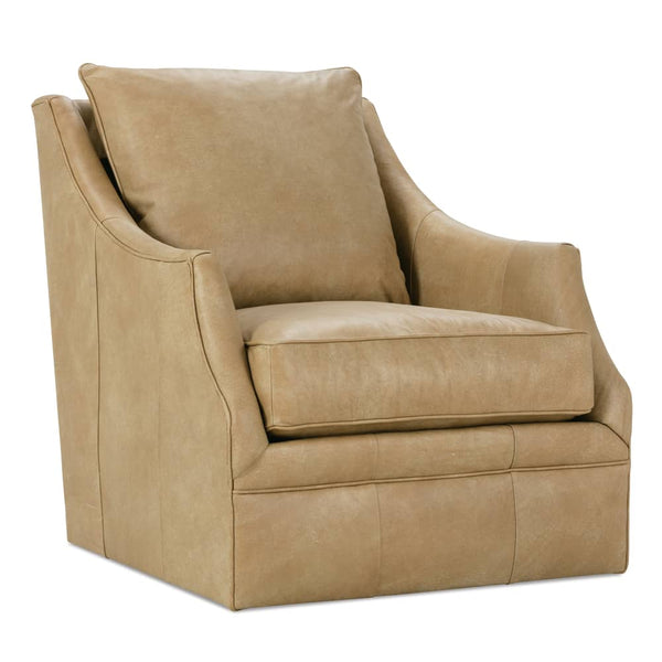 Kara Leather Swivel Glider Chair