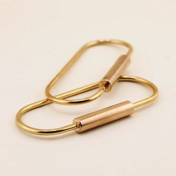 Brass Oval Key Ring