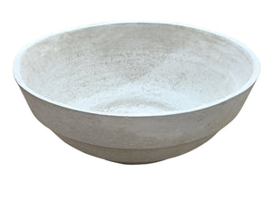 Large White Paper Mache Bowl