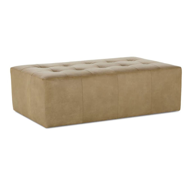 Custom Leather Rectangle Ottoman - 30