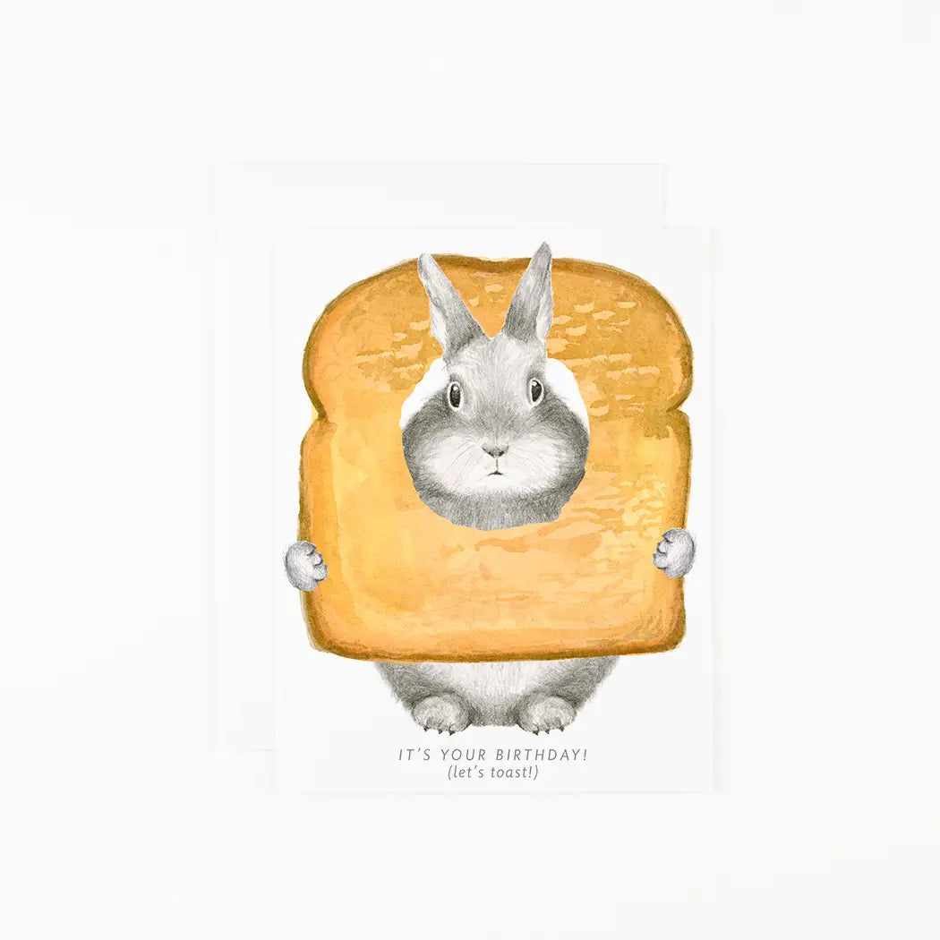 Let's Toast Birthday Bunny Card